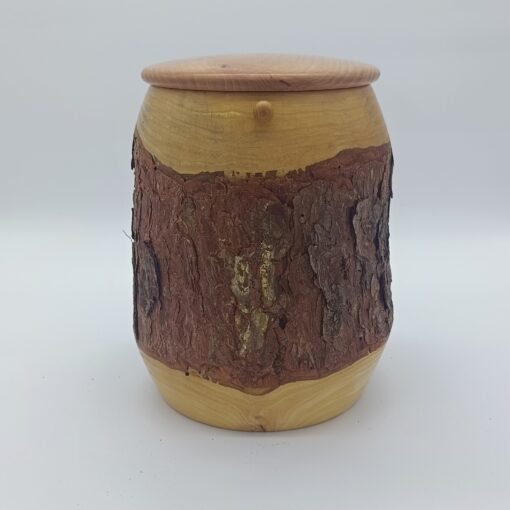 Tierurne aus Fichtenholz mit Rinde Volumen ca. 1750ml – Bild 4