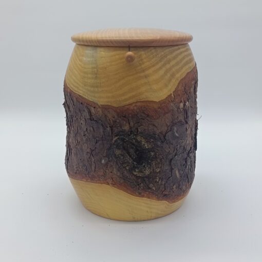 Tierurne aus Fichtenholz mit Rinde Volumen ca. 1750ml – Bild 2